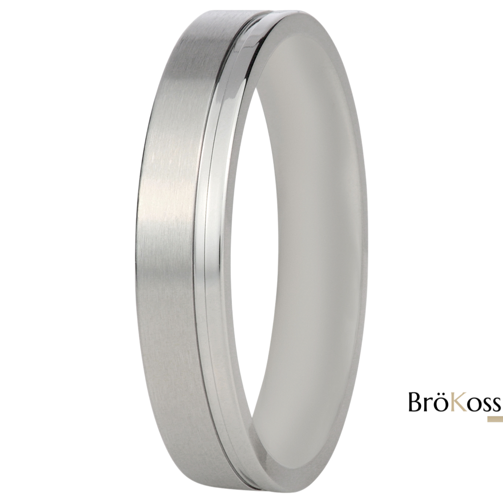 Alianzas de hombre zirconio gris con y sin diamante brokoss