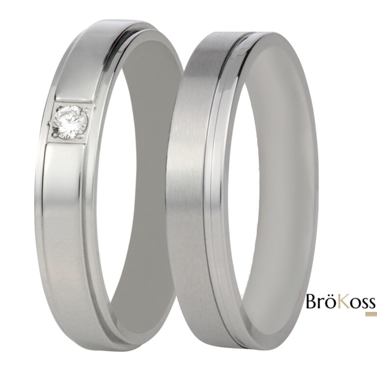 Alianzas hombre de zirconio gris elegantes y modernas y fondo blanco