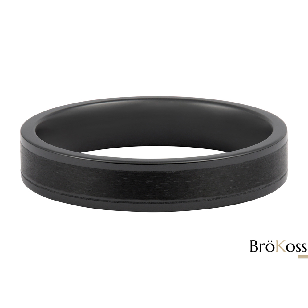Anillo hombre negro zirconio 5.5 mm titanio odrak anillos para hombres modernos