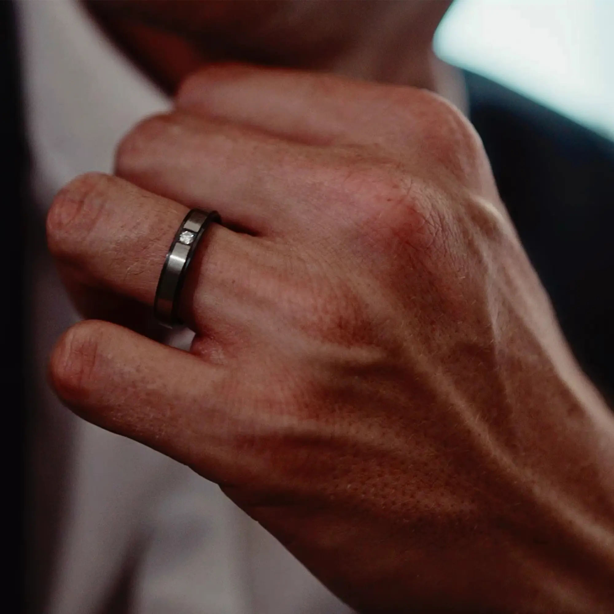 Anillo con diamante para hombre Joyería Brökoss