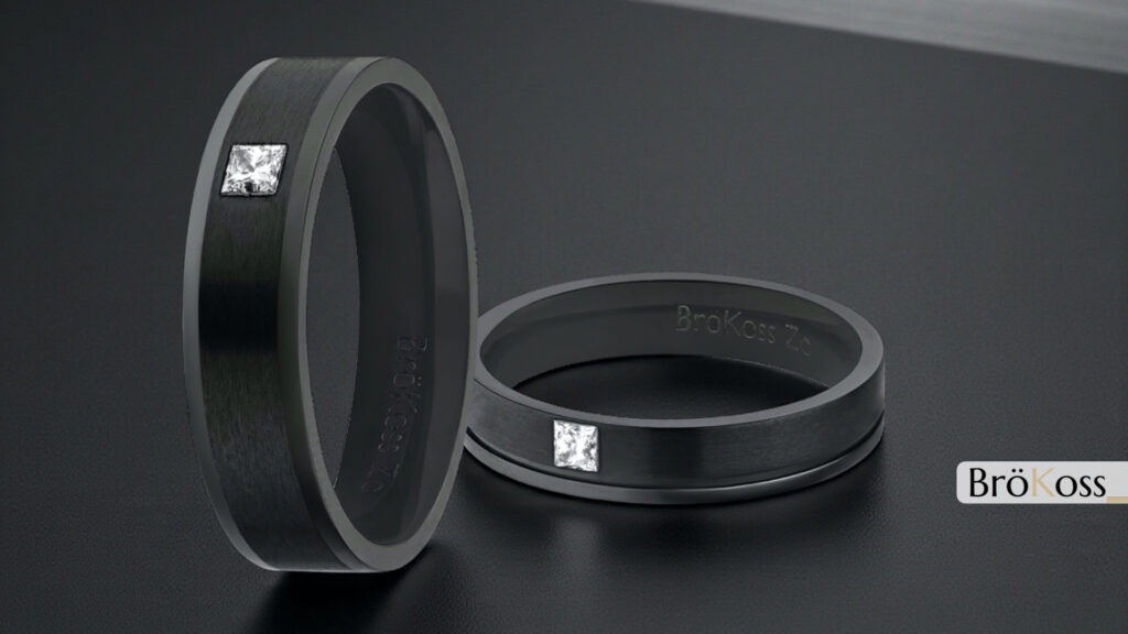 Anillos negros con diamantes para hombre – su significado -contraste entre elegancia y fuerza para hombres