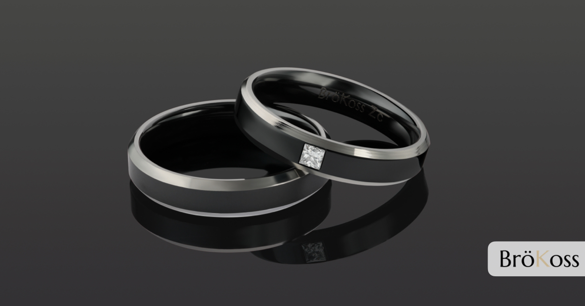 Fede con diamante uomo lusso in zirconio