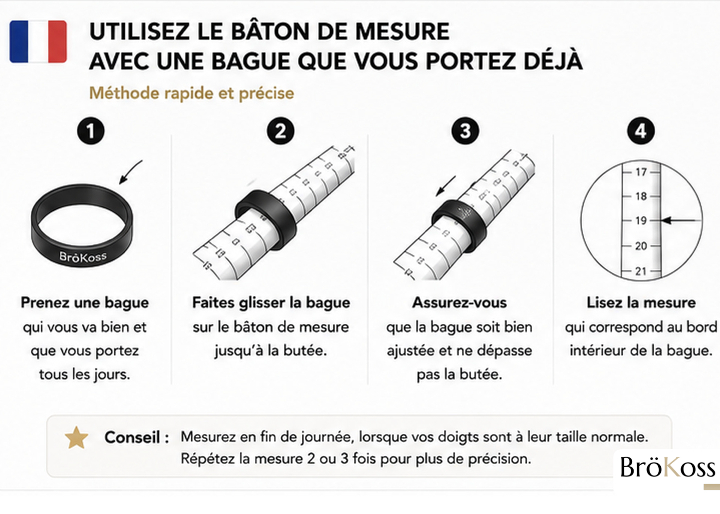 Comment mesurer la taille d'une bague avec un triboulet de bijoutier